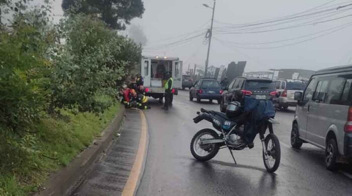 Se registra accidente de tránsito en la av. Simón Bolívar￼