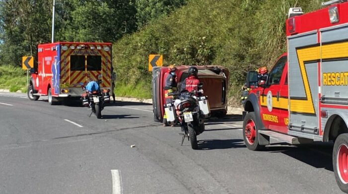 Cuatro heridos en accidente de tránsito en la avenida Simón Bolívar