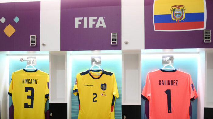 Así es el vestuario de la selección de Ecuador en el estadio Al Bayt