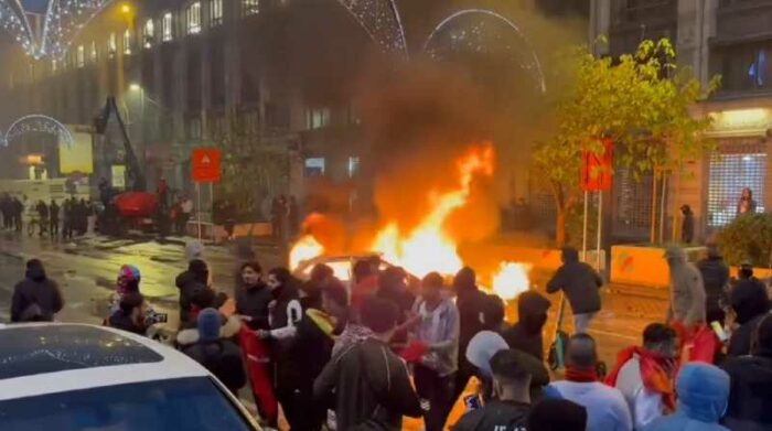 La policía interviene en Bruselas por disturbios tras victoria de Marruecos