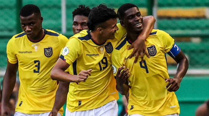 La selección de Ecuador Sub 20 juega contra Venezuela