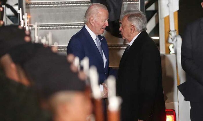 Joe Biden llega a México para la cumbre con López Obrador y Trudeau