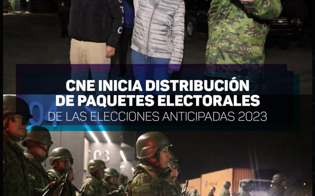 Distribuyen paquetes electorales para comicios en Ecuador