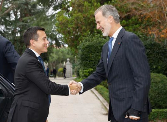 Daniel Noboa se reunió con el rey Felipe VI de España