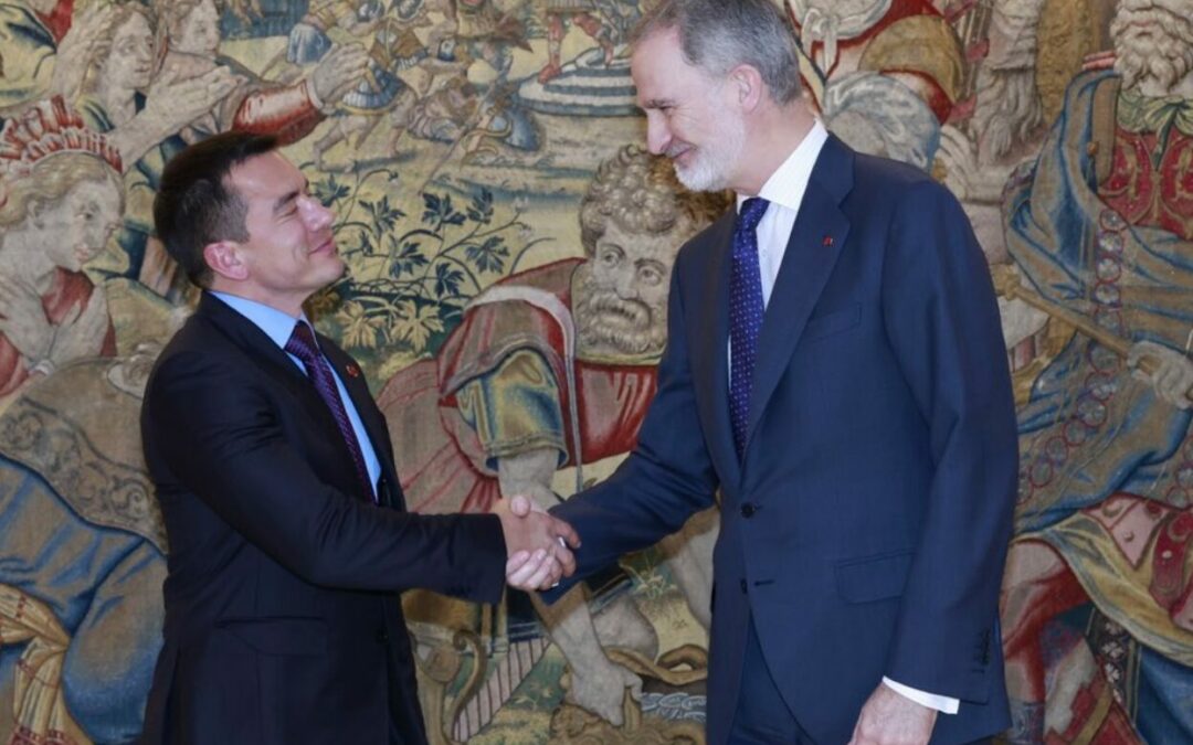 Presidente Daniel Noboa se reunió con el rey Felipe VI de España