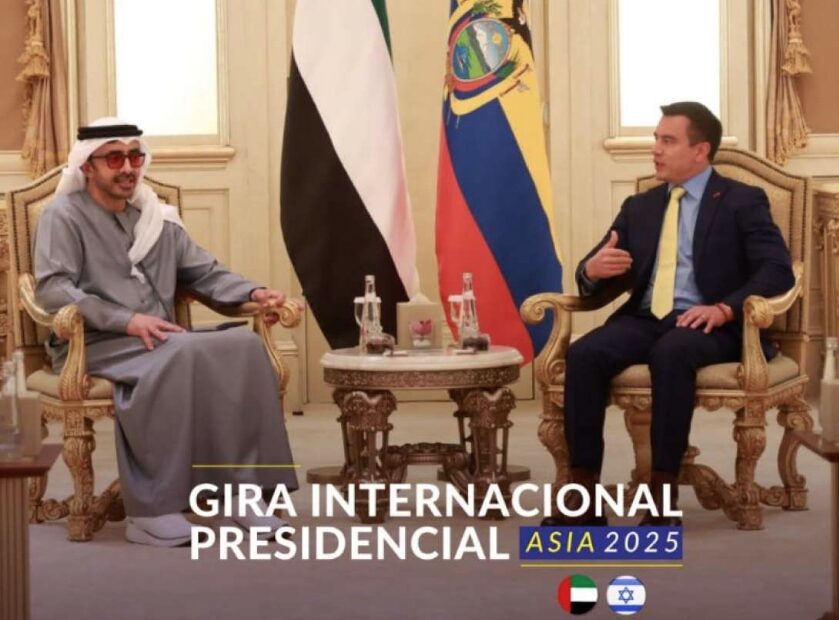 Presidente Noboa se reunió con el Ministro de Relaciones Exteriores de Emiratos Árabes Unidos