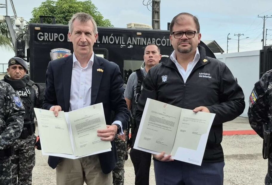 Ecuador y Reino Unido refuerzan cooperación en seguridad con acuerdo bilateral