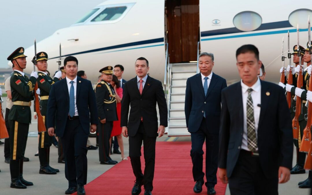 Presidente Daniel Noboa llegó a China para cumplir agenda oficial