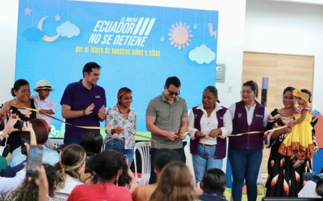 Presidente Noboa entregó nuevo Centro de Desarrollo Infantil en Esmeraldas