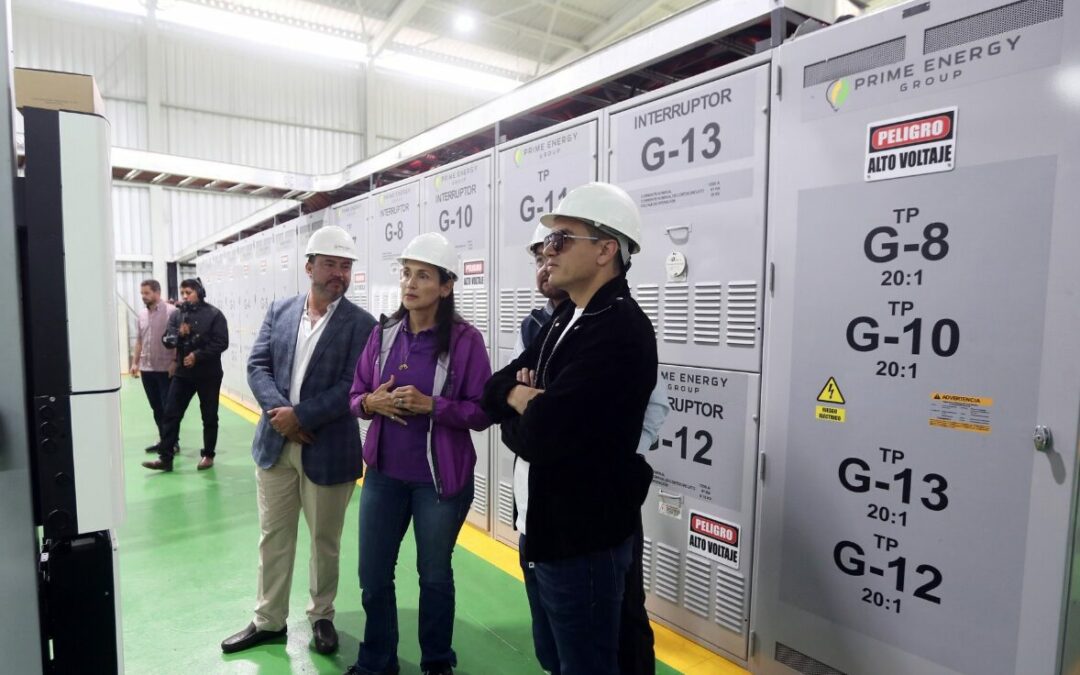 Presidente Noboa inaugura central termoeléctrica de 20 megavatios