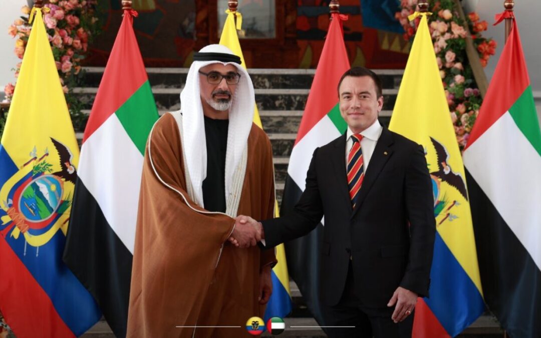 Presidente Noboa recibió al príncipe heredero de Abu Dabi para impulsar comercio e inversión