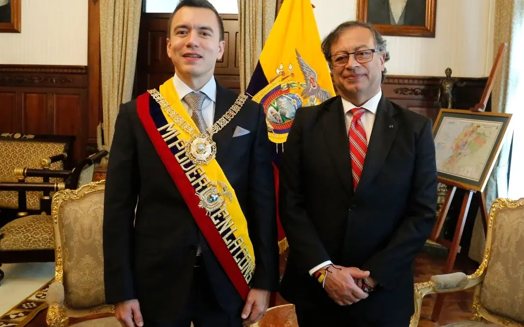 Daniel Noboa acusó a Gustavo Petro de impulsar incursión guerrillera en Ecuador