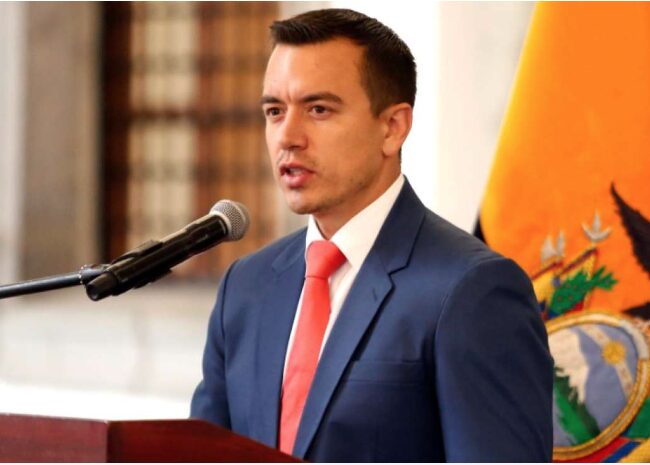 Daniel Noboa elimina la tasa de seguridad para productos colombianos