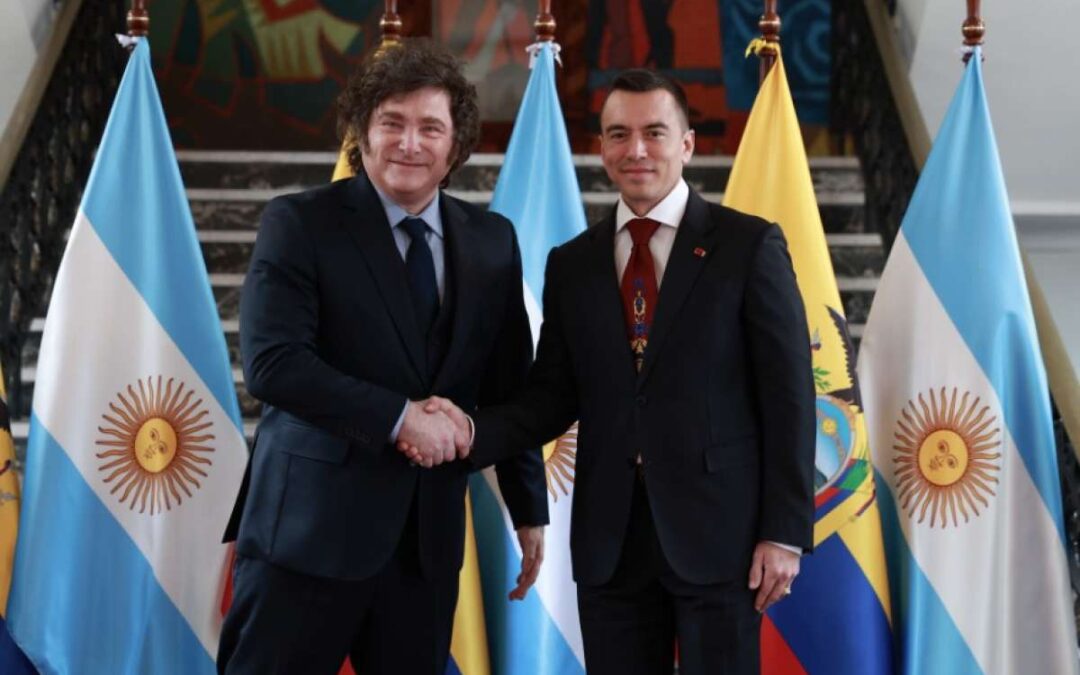 Noboa y Milei sellan seis acuerdos para fortalecer la relación bilateral