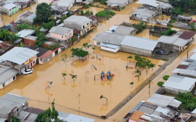 Seis ríos y un estero se desbordaron en la Costa ecuatoriana por las intensas lluvias